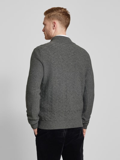 MAERZ Muenchen Strickpullover aus Schurwolle Modell 'DIAMOND ALBANY' Hellgrau 5