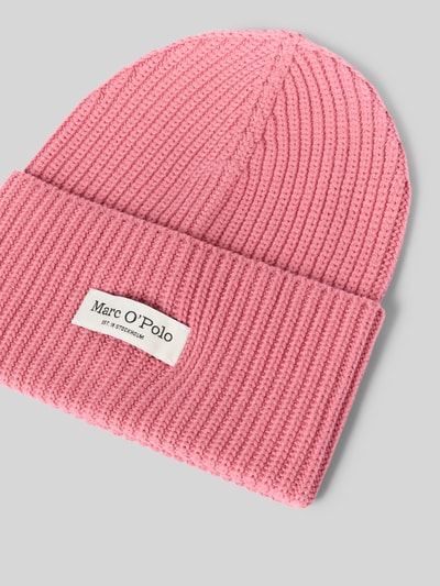 Productfoto, roze Mütze met brede omslag van Marc O'Polo voor dames, grofgebreide structuur, zachte textuur