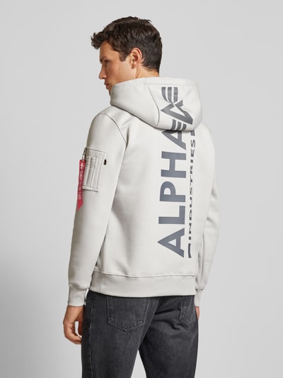 Alpha Industries Hoodie mit Label-Patch Hellgrau 5