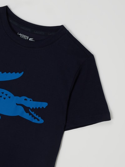 Lacoste T-shirt met logo Marineblauw - 2