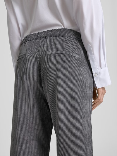 MAC Cropped Cordhose mit elastischem Bund Modell 'CHIARA' Anthrazit 3