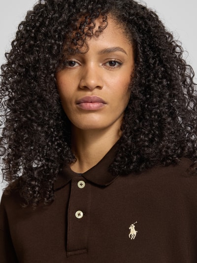 Polo Ralph Lauren Bluza z kołnierzykiem polo i wyhaftowanym logo Ciemnobrązowy 3