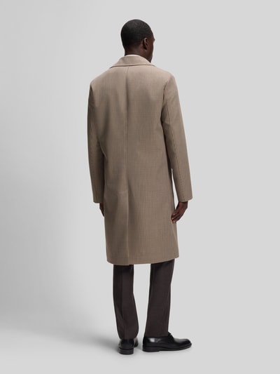 BOSS Slim fit lange jas van wol Beige - 5