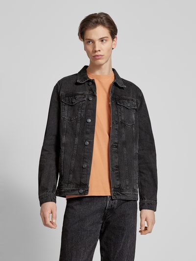 Jack & Jones Jeansjacke mit Brustpattentaschen Modell 'JEAN' Black 4