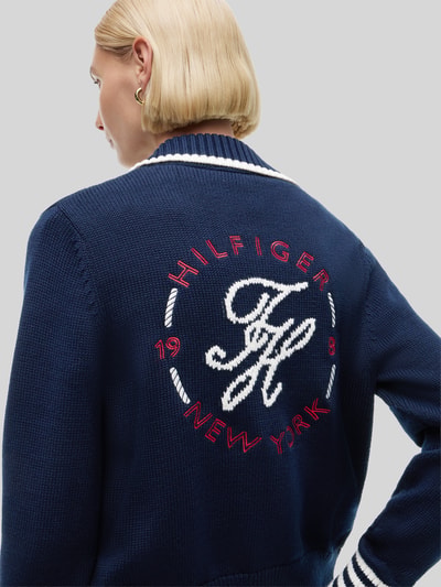 Tommy Hilfiger Relaxed Fit Strickjacke aus reiner Baumwolle Marine 3