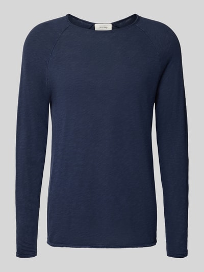 American Vintage Shirt met lange mouwen en ronde hals, model 'SONOMA' Marineblauw - 2