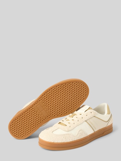 Tommy Jeans Low Top Sneaker aus reinem Leder Beige 4
