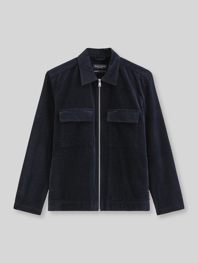 Marc O'Polo Regular Fit Hemdjacke aus reiner Baumwolle Marine 2