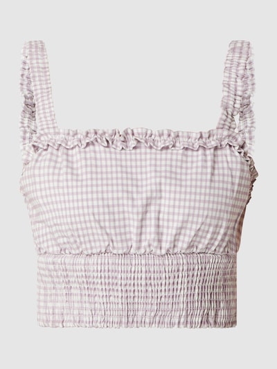 REVIEW Crop Top mit Vichy-Karo  Flieder 2
