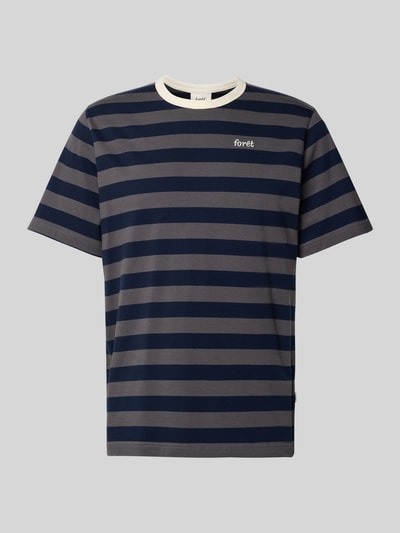 Forét T-Shirt aus Escorial Wolle mit Logo-Stitching Modell 'RAY' Anthrazit 2