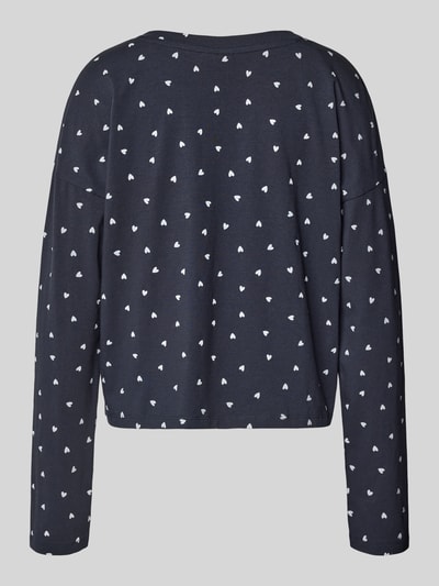 Jake*s Casual Pyjamabovendeel met ronde hals Donkerblauw - 3