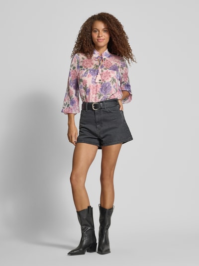 Only Regular fit blouse met all-over motief, model 'DINA' Roze - 1