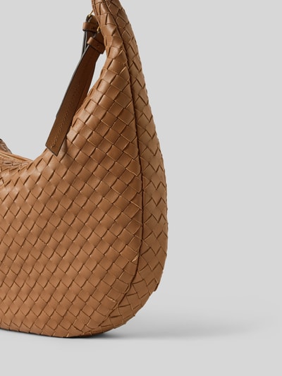 Abro Shoulder Bag mit Logo-Applikation Modell 'Nana' Cognac 3