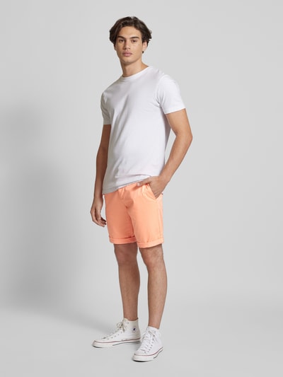 Tom Tailor Denim Slim Fit Chino-Shorts in unifarbenem Design Koralle 1