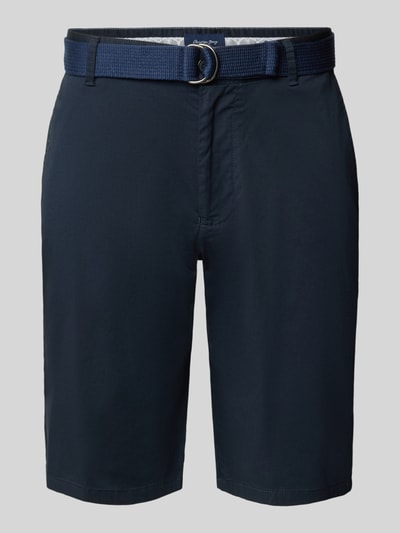Christian Berg Men Bermuda met Franse steekzakken Marineblauw - 2