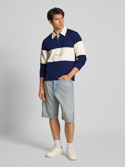 Jack & Jones Sweatshirt met kentkraag, model 'NORREBRO' Donkerblauw - 1