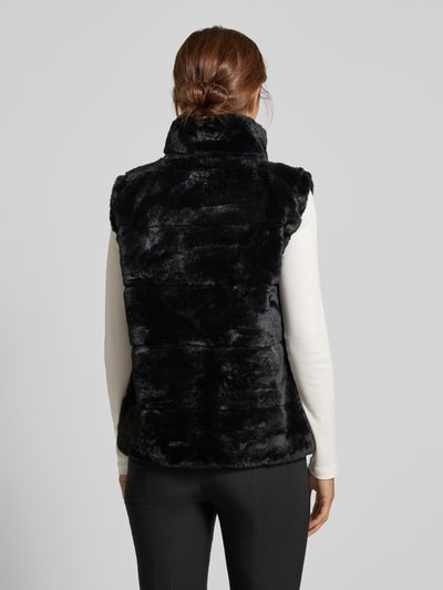 monari Gilet met imitatiebont Zwart - 5