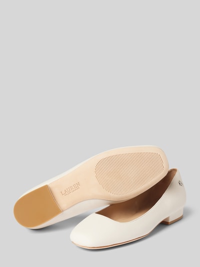 Lauren Ralph Lauren Ballerinas mit Blockabsatz Modell 'EMELLIE' Offwhite 4