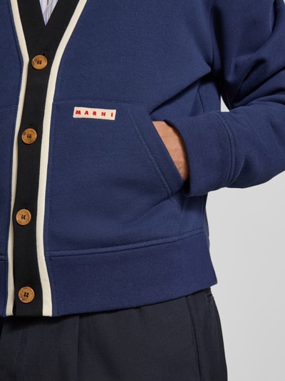Marni Sweatjacke mit Knopfleiste Blau 3