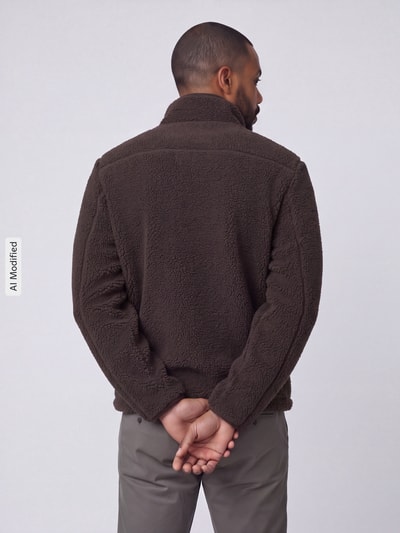 s.Oliver RED LABEL Teddyjacke mit Brustreißverschlusstasche Schoko 5
