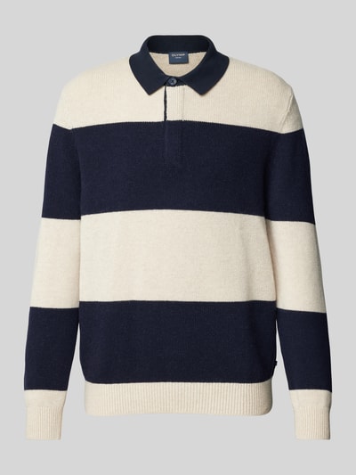 OLYMP Level Five Strickpullover mit Polokragen Modell 'Rugby' Offwhite 2