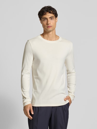 MCNEAL Shirt met lange mouwen en geribde ronde hals Offwhite - 4