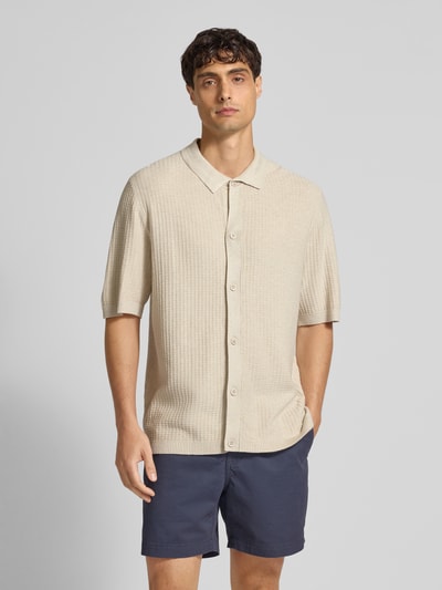 Lindbergh Freizeithemd mit Knopfleiste Offwhite 4