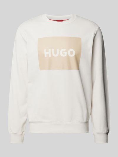 HUGO Sweatshirt mit Label-Print Modell 'DURAGOL' Offwhite 2