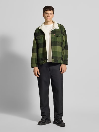 Levi's® Relaxed Fit Jacke mit Logo-Patch Modell 'Lare' Gruen 1