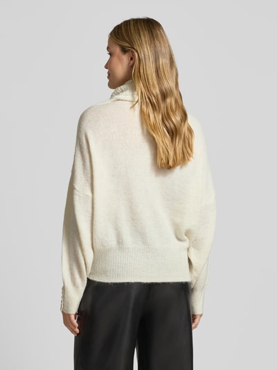 ICHI Regular Fit Strickpullover mit Alpaka-Anteil Modell 'IHKAMARA' Weiss 5