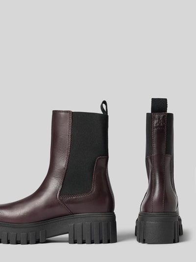 Marc O'Polo Chelsea boots van echt leer met label in reliëf model 'Vala 5' Bordeaux - 2