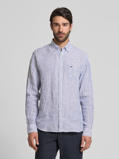 Fynch-Hatton Vrijetijdsoverhemd met knoopsluiting Marineblauw - 4