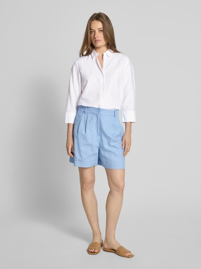 ETERNA Loose Fit Hemdbluse aus Baumwoll-Leinen-Mix Weiss 1
