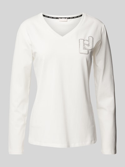 LIU JO SPORT Longsleeve mit Ziersteinbesatz Weiss 2