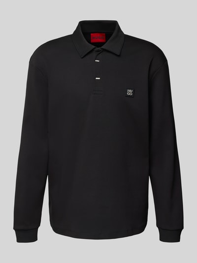 HUGO Poloshirt mit Label-Detail Modell 'Dargenpolo' Black 2
