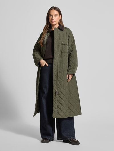 Weekend Max Mara Comfort fit gewatteerde lange jas met kamelenhaar, model 'COCCOLE' Kaki - 1