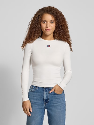 Tommy Jeans Slim fit shirt met lange mouwen van katoenmix Wit - 4