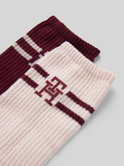 Tommy Hilfiger Socken mit Label-Print im 2er-Pack Rosa 2