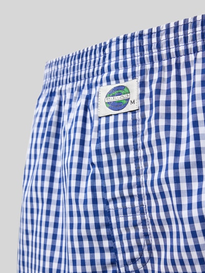 Deal Regular fit boxershort met logopatch, model 'Check' Marineblauw - 2