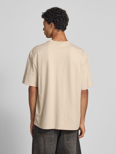 Pegador Oversized T-shirt met labelstitching Beige - 5