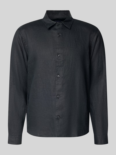 GAP Regular Fit Leinenhemd mit Kentkragen Black 2