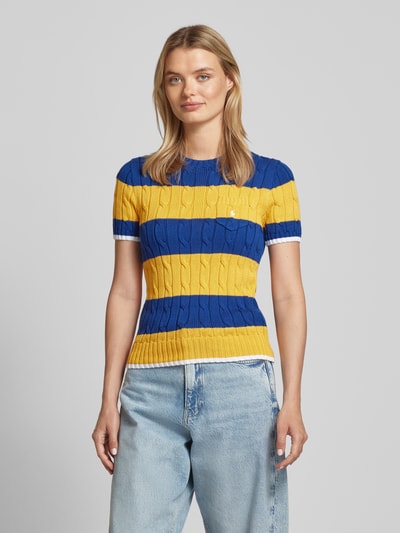 Polo Ralph Lauren Gebreid shirt met kabelpatroon Oceaanblauw - 4