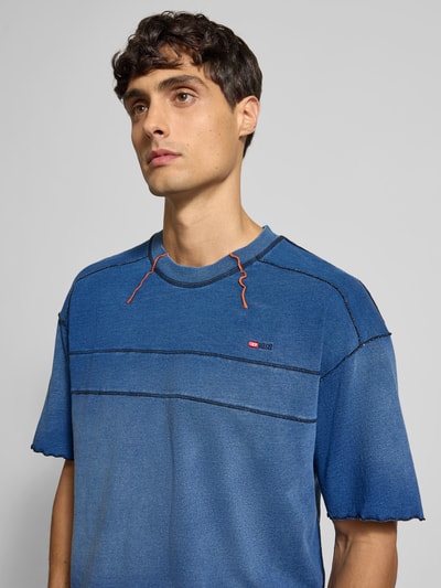 Diesel T-Shirt mit Label-Stitching Blau 3
