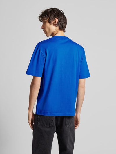 Hugo Blue T-Shirt mit Label-Badge Modell 'Nieros' Blau 5