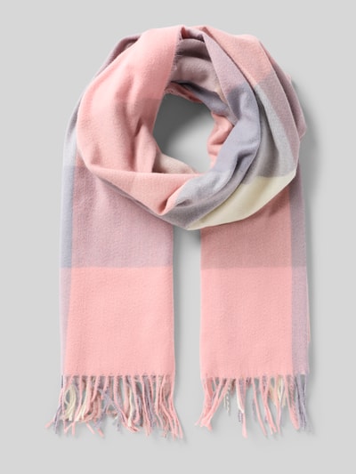 Kurt Beines Schal mit Ausfransungen Rose 1