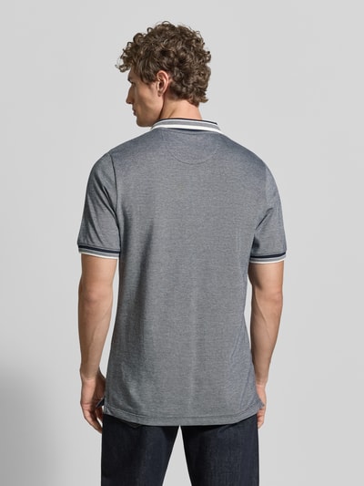 s.Oliver RED LABEL Regular Fit Poloshirt aus reiner Baumwolle Modell 'OPEN COLLAR POLO' Marine 5