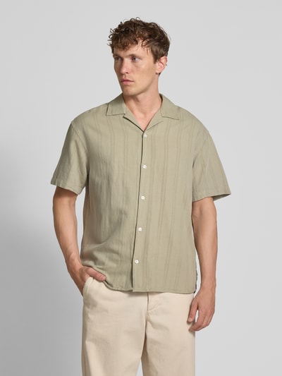 Jack & Jones Premium Regular fit vrijetijdsoverhemd van katoenmix met linnen, model 'MONTANA' Lindegroen - 4