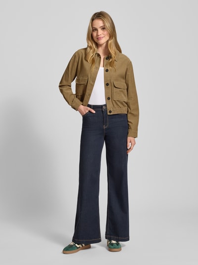 More & More Blouson mit aufgesetzten Pattentaschen Khaki 1