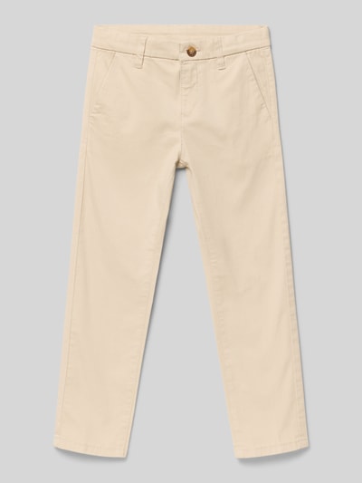 Produktfoto, Hose mit Eingrifftaschen von Mayoral, bawełna z elastanem, krój regular fit, beżowa, szerokość w rozmiarze 116: 30 cm, długość nogawki 51 cm