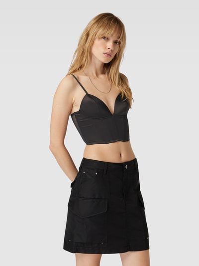 Only Crop Top mit verstellbaren Spaghettiträgern Modell 'EVELYN' Black 4